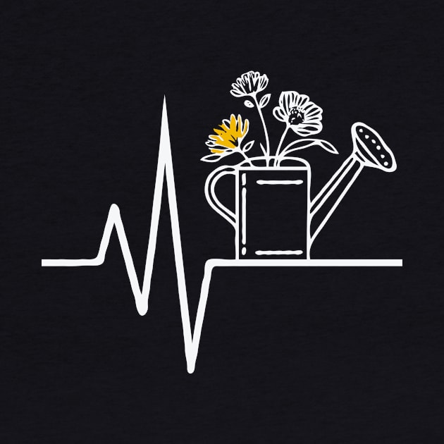 Gardening Heartbeat. Funny Gardening Lover by Chrislkf